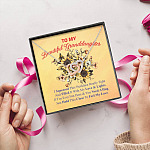 To My Beautiful Granddaughter I Squeezed This Necklace Really Tight Interlocking Hearts Pendant Necklace