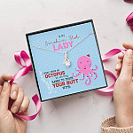 To My Smokin' Hot Lady Wish I Was Octopus To Touch Your Butt Alluring Beauty Necklace - Wife Girlfriend Gift
