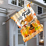 9HV. Hello Fall (5) House Flag Mockup 6