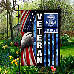 5O. Veteran Us Navy-side 1 Garden Flag Mockup 5