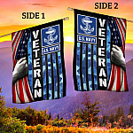 5O. Veteran Us Navy-side 1 House Flag Mockup 2 Side