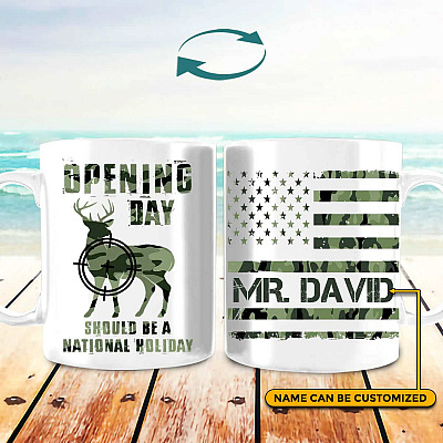 Alternative view of Personalized Opening Day Should Be A National Holiday Double-Sided Ceramic Coffee Mug - Beer Stein