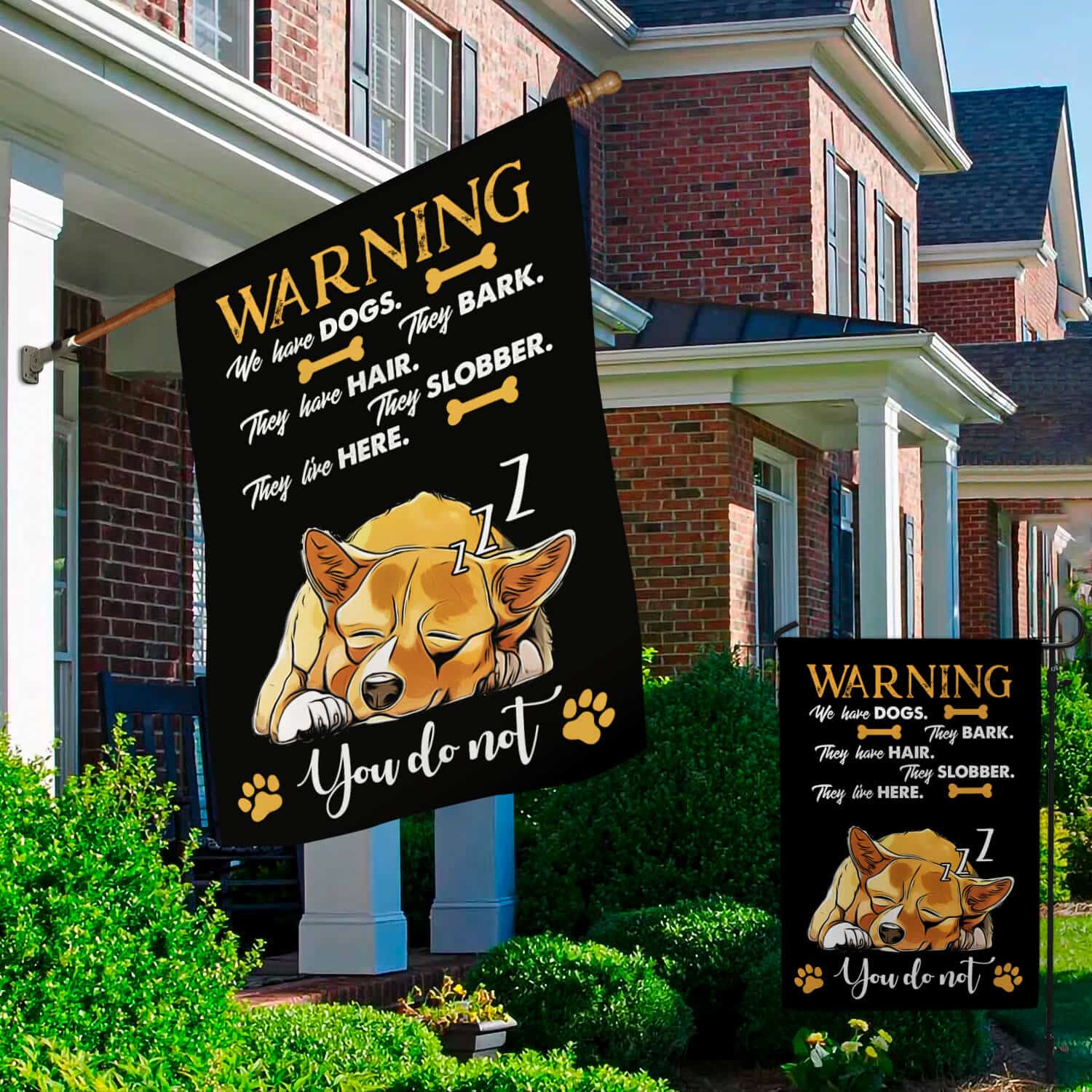 3HV. Warning 2 Garden & House Mockup 2