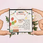 Happy Birthday Laugh With Friends Eat Cake There's So Much To Love Interlocking Hearts Pendant Necklace