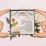 Happy Birthday Laugh With Friends Eat Cake There's So Much To Love Love Knot Necklace - Birthday Gift For Her Happy Birthday Laugh With Friends Eat Cake There's So Much To Love Love Knot Necklace - Birthday Gift For Her