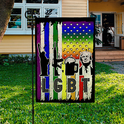 LGBT Trump Vintage American Decorative Garden Flag - Indoor Outdoor Flag - House Flag - Trump Flag