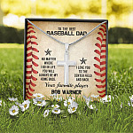 Personalized To The Best Baseball Dad Cross Pendant Necklace - Funny Gift For Baseball Dad Personalized To The Best Baseball Dad Cross Pendant Necklace - Funny Gift For Baseball Dad