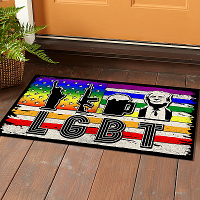 Alternative view of LGBT Trump Vintage American Doormat - Outdoor Indoor Doormat - Trump Doormat
