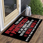 4VT. Satan Beware This House Is Protected Doormat mockup 3