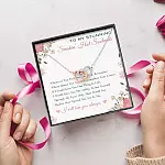 To My Stunning Smokin' Hot Soulmate Whenever You Feel Overwhelmed Interlocking Hearts Pendant Necklace