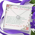 To My Stunning Smokin' Hot Soulmate Whenever You Feel Overwhelmed Love Knot Necklace