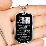 Personalized To My Dad From Daughter I Know It's Not Easy For A Man To Raise A Girl Dog Tag Pendant Necklace Personalized To My Dad From Daughter I Know It's Not Easy For A Man To Raise A Girl Dog Tag Pendant Necklace