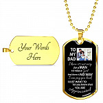 Personalized To My Dad From Daughter I Know It's Not Easy For A Man To Raise A Girl Dog Tag Pendant Necklace Personalized To My Dad From Daughter I Know It's Not Easy For A Man To Raise A Girl Dog Tag Pendant Necklace