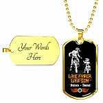 Personalized Like Father Like Son Dirt Bike Dog Tag Pendant Necklace Personalized Like Father Like Son Dirt Bike Dog Tag Pendant Necklace