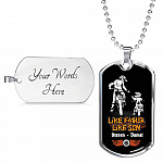 Personalized Like Father Like Son Dirt Bike Dog Tag Pendant Necklace Personalized Like Father Like Son Dirt Bike Dog Tag Pendant Necklace