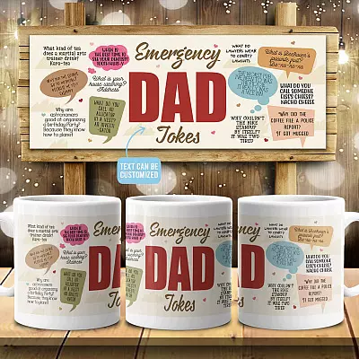 Personalized Emergency Jokes Full Print Coffee Mug - Beer Stein - Water Bottle - Color Changing Mug