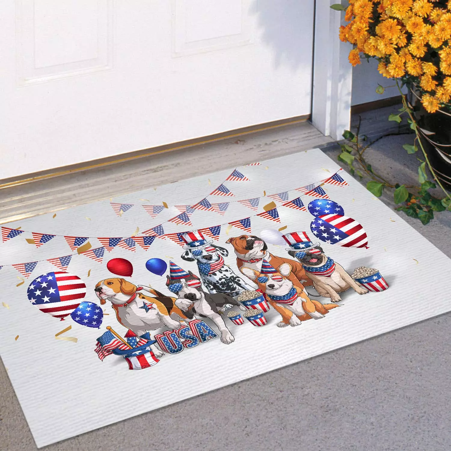 7BN. Patriotic Pups Doormat mockup 11