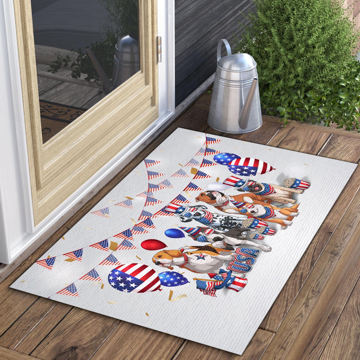 7BN. Patriotic Pups Doormat mockup 3