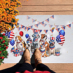 7BN. Patriotic Pups Doormat mockup 7