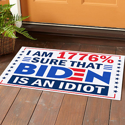 Alternative view of I Am 1776 Sure Biden Is an Idiot Doormat - Funny Anti Biden Political Indoor Outdoor Doormat