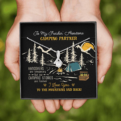 To My Freakin' Awesome Camping Partners Our Camping Stories Are Forever Alluring Beauty Necklace Camper Gifts