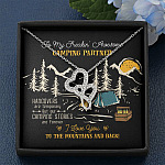 To My Freakin' Awesome Camping Partners Our Camping Stories Are Forever Double Hearts Necklace - Camper Gifts To My Freakin' Awesome Camping Partners Our Camping Stories Are Forever Double Hearts Necklace - Camper Gifts
