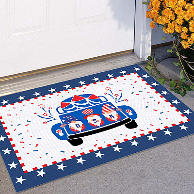 Patriotic Gnomes 4th Of July Outdoor Indoor Doormat - Welcome Fireworks Door Mat - Independence Day Gifts