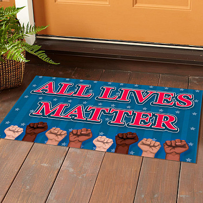 Alternative view of All Lives Matter Fist Hands Decorative Doormat - Outdoor Indoor Doormat