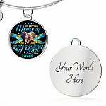 Personalized Photo In Loving Memory Of A Life So Beautiful Lived Circle Pendant Necklace
