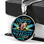 Personalized Photo In Loving Memory Of A Life So Beautiful Lived Circle Pendant Necklace