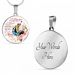Personalized Photo I'll Love You Forever I'll Like You for Always From Mom Circle Pendant Necklace
