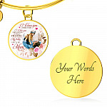 Personalized Photo I'll Love You Forever I'll Like You for Always From Mom Circle Pendant Necklace