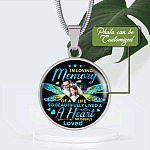 Personalized Photo In Loving Memory Of A Life So Beautiful Lived Circle Pendant Necklace