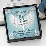 Personalized A Sister Is God's Way Of Making Sure We Never Walk Alone Artisan Crafted Cross Necklace