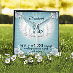Personalized A Sister Is God's Way Of Making Sure We Never Walk Alone Artisan Crafted Cross Necklace