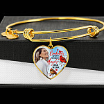 Personalized Photo Cardinals Appear When Angels Are Near Heart Pendant Necklace