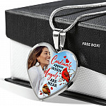 Personalized Photo Cardinals Appear When Angels Are Near Heart Pendant Necklace