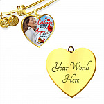 Personalized Photo Cardinals Appear When Angels Are Near Heart Pendant Necklace