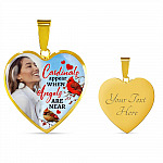 Personalized Photo Cardinals Appear When Angels Are Near Heart Pendant Necklace