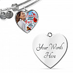 Personalized Photo Cardinals Appear When Angels Are Near Heart Pendant Necklace