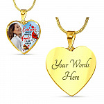 Personalized Photo Cardinals Appear When Angels Are Near Heart Pendant Necklace
