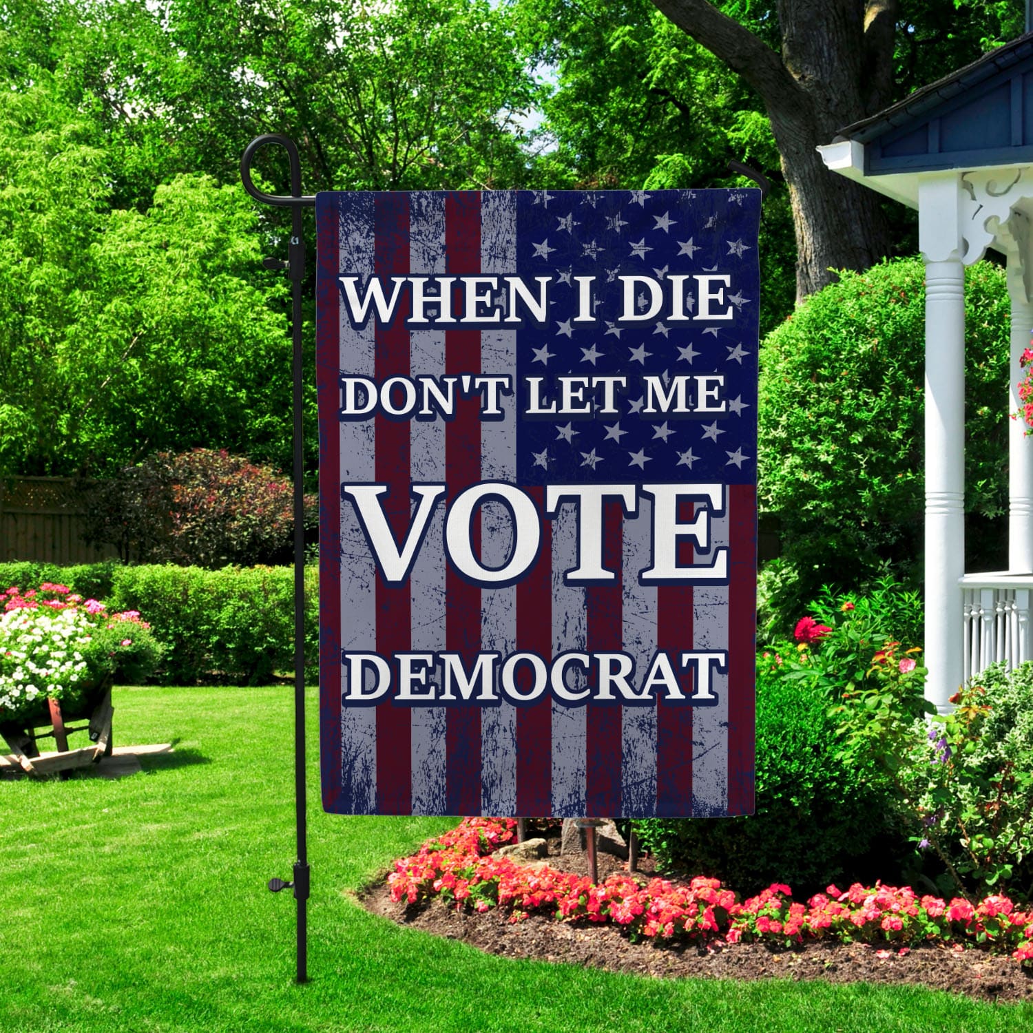 6NH. When I Die 2 Garden Flag Mockup 2