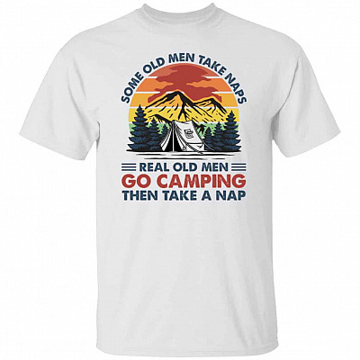 old camping t, White, Unisex T-Shirt