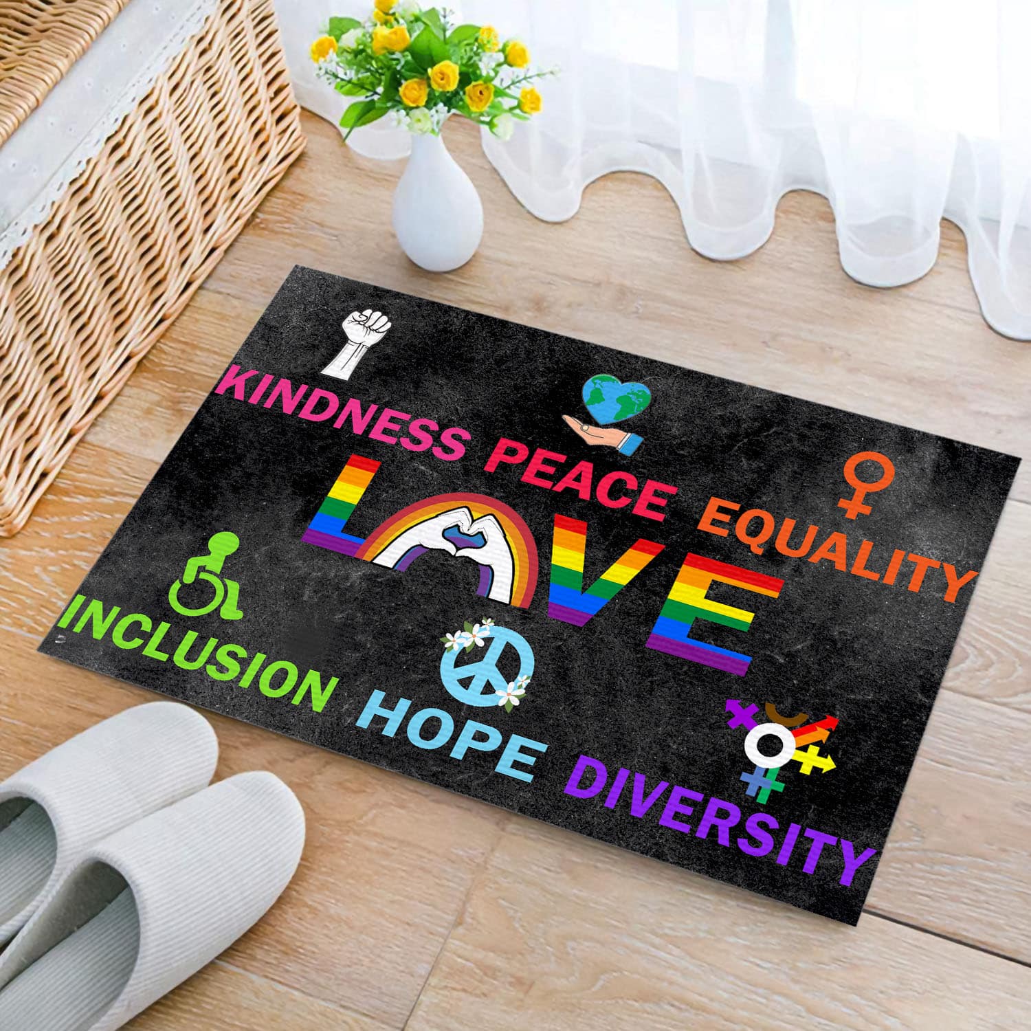4Th. Kindness Peace doormat Doormat mockup 2
