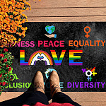4Th. Kindness Peace doormat Doormat mockup 7
