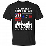 gave all, Black, Unisex T-Shirt