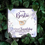 A Sweet Friendship Refreshes The Soul Gift For Christian Best Friend Interlocking Hearts Pendant Necklace