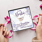 A Sweet Friendship Refreshes The Soul Gift For Christian Best Friend Interlocking Hearts Pendant Necklace