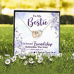 A Sweet Friendship Refreshes The Soul Gift For Christian Best Friend Interlocking Hearts Pendant Necklace