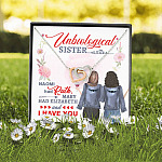 To My Unbiological Sister Naomi Had Ruth Mary Had Elizabeth and I Have You Interlocking Heart Pendant Necklace